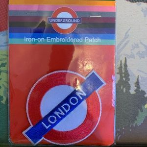 London tube iron on patch.